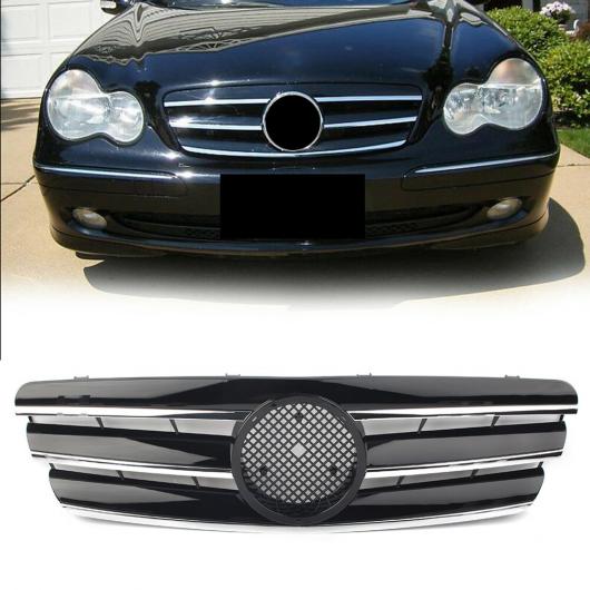 W203 フロント グリル アッパー グリル 適用: メルセデスベンツ/MERCEDES BENZ Cクラス C280 C320 C240 C200 2000 2001 2002 2003 2004 2005 2006 ABS プラスチック AL-JJ-0236 AL Racing grill