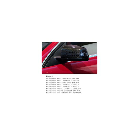 2ピース サイド バックミラー ミラー カバー キャップ トリム 適用: メルセデスベンツ/MERCEDES BENZ A B C E S CLA GLA GLK クラス W176 W204 W212 W221 W246 C117 X156 X204 AL-JJ-0172 AL Mirror cover