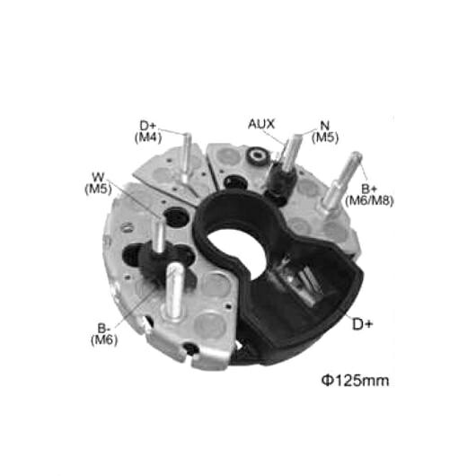 オルタネーター ジェネレーター 整流器 ブリッジ 適用: BHP12517 1ピース AL-JJ-1005 AL Car parts|オートパーツエージェンシー2号店