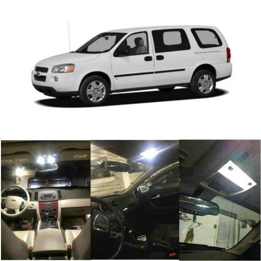 車用 内装 LED ライト キット 適用: 2006 シボレー/CHEVROLET アップランダー 8ピース ドーム マップ トランク ランプ バルブ エラーフリー T10 ホワイト AL-JJ-2688 AL Interior parts for cars