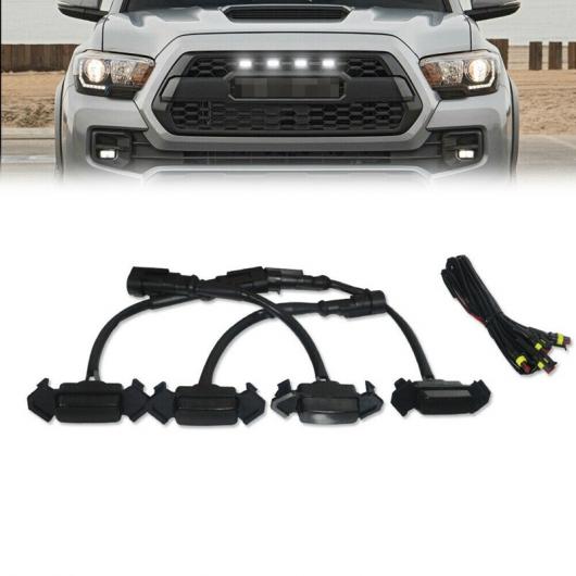 4ピース フロント グリル LED ライト 適用: タコマ TRD プロ グリル 2016-2019 イエロー・ブラウン AL-JJ-2748 AL Exterior parts for cars|オートパーツエージェンシー2号店