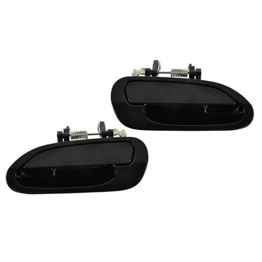 2ピース リア 左 & 右 エクステリア アウター ドア ハンドル 適用: ホンダ アコード 98-02 72680S84A01ZF ブラック AL-JJ-5283 AL Car parts
