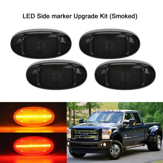 4ピース 48-LED リア ホイール フェンダー サイド マーカー ランプ 適用: フォード/FORD F250-F550 2011-2018 ライト デュアル リア ホイール クリア レンズ・スモーク レンズ AL-JJ-5858 AL Car parts｜オートパーツエージェンシー2号店