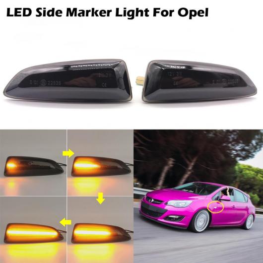 2ピース ダイナミック LED サイド マーカー ライト ターンシグナルランプ 適用: オペル/OPEL アストラ J K インシグニア B ザフィーラ C クリア レンズ・スモーク レンズ AL-JJ-5867 AL Car parts