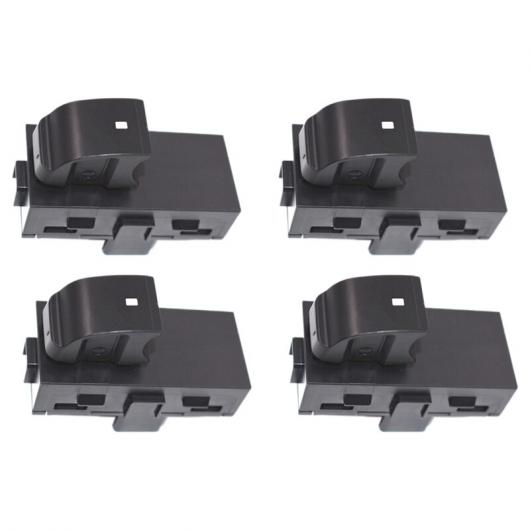 4X パワー ウインドウ スイッチ リア ドライバ＆パッセンジャー L + R サイド 適用: シボレー/CHEVROLET GMC ブラック AL-JJ-6069 AL Interior parts for cars