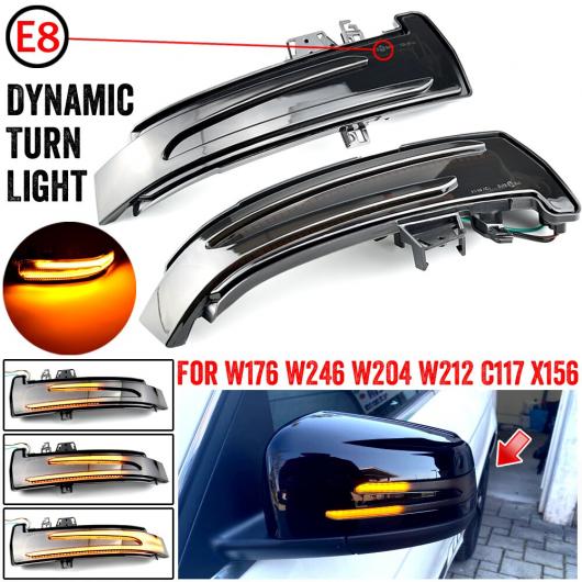 ダイナミック ウインカー LED ターンシグナルライト インジケーター 適用: メルセデス-ベンツ A B C E S CLA GLA CLS クラス W176 W246 W204 W212 C117 X156 スモーク ブラック AL-JJ-6784 AL Car parts