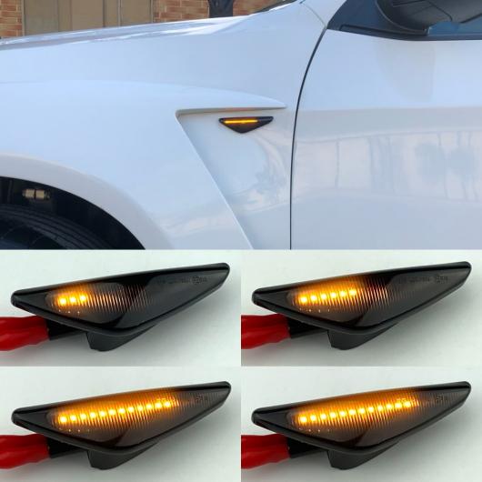 2PC LED ダイナミック ターンシグナルライト サイド フェンダー マーカー ランプ シーケンシャル インジケーター ライト 適用: BMW X3 F25 X5 E70 X6 E71 E72 2008-2014 AL-JJ-6705 AL Car parts