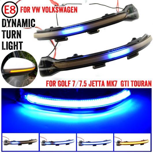 スモーク フロー ライト サイド ミラー フロー ダイナミック ウインカー LED ウインカー ライト 適用: VW ゴルフ MK7 7 7.5 GTI R トゥーラン スポーツバン AL-JJ-6709 AL Car parts