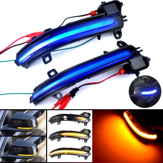 2ピース ダイナミック ウインカー LED バックミラー ミラー インジケーター ウインカー ライト 適用: BMW 1 2 3 4シリーズ X1 F20 F21 F22 F23 F30 F31 F34 F32 E84 AL-JJ-6998 AL Car parts