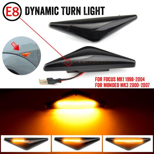 2ピース サイド リピーター ライト ランプ LED サイド マーカー ダイナミック ウインカー ライト ウインカー ランプ 適用: フォード/FORD フォーカス MK1 モンデオ MK3 AL-JJ-7044 AL Car parts