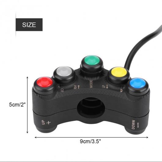 22mm ハンドルバー スイッチ 12V バイク ハンドルバー スイッチ ヘッドライト ターン フォグライト ホーン オン/オフ スタート キル スイッチ 2018 AL-JJ-8812 2輪 AL Motorcycle parts