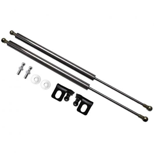 適用: 日産 セレナ 4TH C26 2010-2018 2ピース フロント フード ボンネット ガス ストラット カーボンファイバー リフト サポート ショック ダンパー ブラック カーボンファイバー AL-JJ-9062 AL Car parts