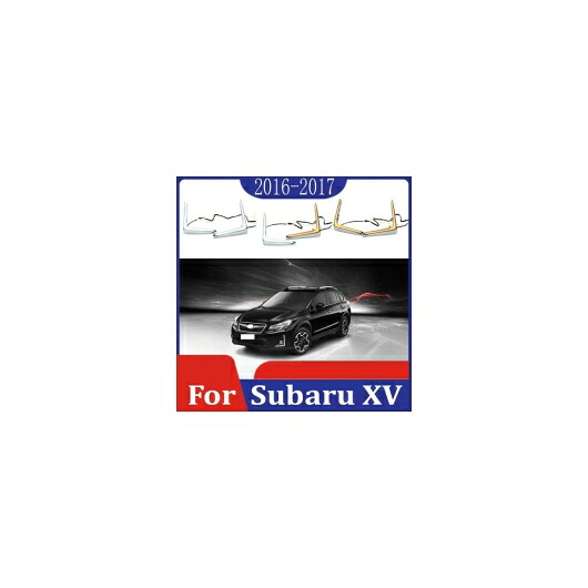 2ピース 適用: スバル XV 2016-2017 LED デイタイム ドライビング ランニング ライト DRL フォグランプ 6000K ホワイト ライト ターン イエロー ライト AL-JJ-9555 AL Car parts｜オートパーツエージェンシー2号店
