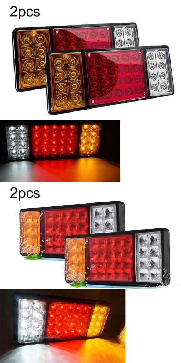 36 LED テール ブレーキ ライト テールライト リア ブレーキ ランプ ストップ ターン インジケーター トラック 2ピース 36 LED 12V・24V AL-KK-2591 AL Car parts|オートパーツエージェンシー2号店