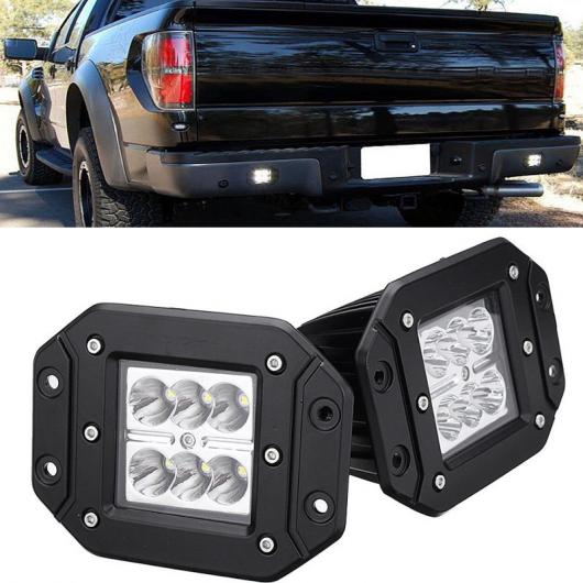 2ピース 4インチ 投光ランプ 18W LED ワーク ライト バンパー キューブ フラッシュ マウント PODS バックアップ トラック リア 12V/24V 適用: オフロード ラーダ/LADA ニーヴァ UAZ トヨタ AL-KK-2673 AL Car parts｜オートパーツエージェンシー2号店