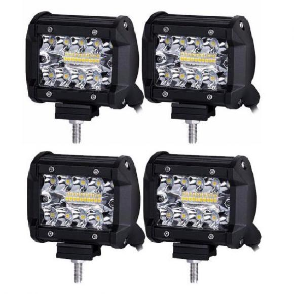 4インチ 60W LED ワーク ライト LED バー ライト 適用: オートバイ トラクター ボート オフ ロード 4WD 4X4 トラック SUV ATV バン トラクター ランプ RZR 12V 24V 4ピース AL-KK-2779 AL Car parts｜オートパーツエージェンシー2号店