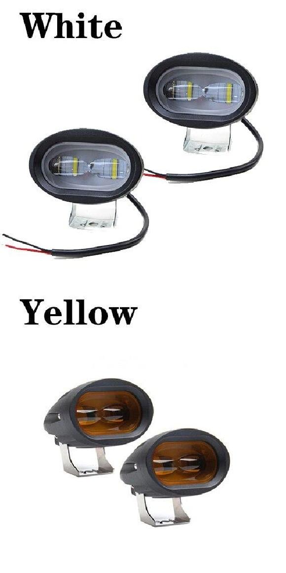 6D 20W LED ワーク ライト バー フォグ スポット ドライビング LED ワーク ライト 車両 トラック SUV ATV モーター オフ ロード 補助 2ピース ホワイト・2ピース アンバー AL-KK-2878 AL Car parts