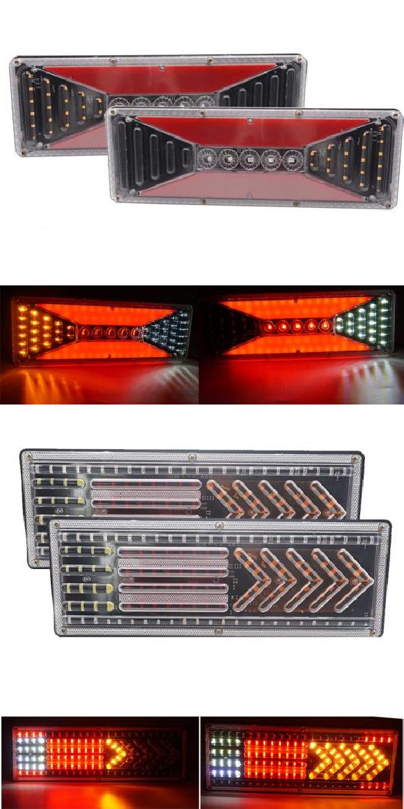 2ピース 24V ユニバーサル 防水 トラック リア テールライト ワーニング ライト リア テールライト ストップ ローリー バス ブレーキ リバース ターン タイプ001～タイプ004 33cm AL-KK-2912 AL Car parts 17,793円