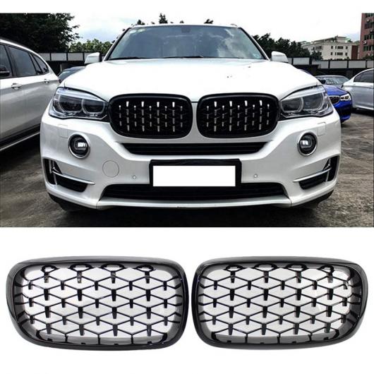ABS フロント レーシング グリル 適用: BMW X5 X6 F15 F16 F85 F86 光沢ブラック AL-KK-1790 AL Car parts