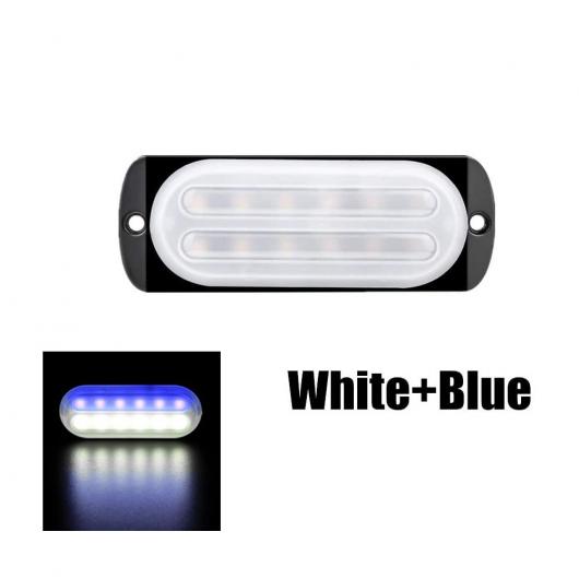 2×6LED 防水 ストロボ ライト ワーニング フラッシュ アルミニウム エマージェンシー ライト バー 適用: ローリー トラック イエロー～ホワイト ブルー 4ピース AL-KK-2941 AL Car parts