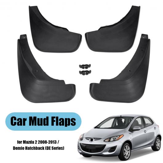 マッド フラップ 適用: MAZDA2/デミオ DE ハッチバック 2008 2009 2010 2011 2012 2013 フェンダー スプラッシュ ガード マッドフラップ マッドガード アクセサリー AL-KK-3185 AL Car parts