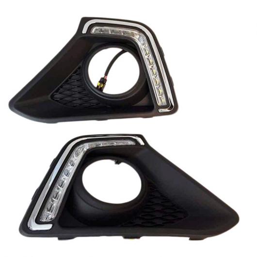 2ピース LED デイタイム ランニング フォグライト ランプ DRL 適用: ヒュンダイ/現代/HYUNDAI グランド I10 XCENT 2014-2015 DRL デイライト AL-KK-3619 AL Car parts