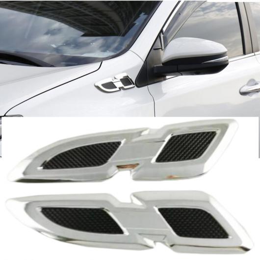 適用: トヨタ RAV4 RAV 4 2016 2017 2018 ABS クローム フロント サイド フェンダー ベント 通気口 ランプ トリム サイド AC カバー AL-KK-3720 AL Exterior parts for cars