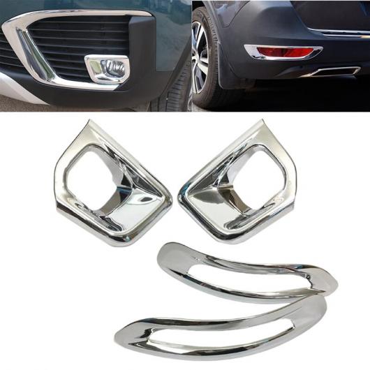 4ピース クローム フロント + リア フォグライト ランプ フレーム カバー トリム 適用: プジョー/PEUGEOT 5008 2017 2018 （5008GT 除く） AL-KK-3795 AL Exterior parts for cars