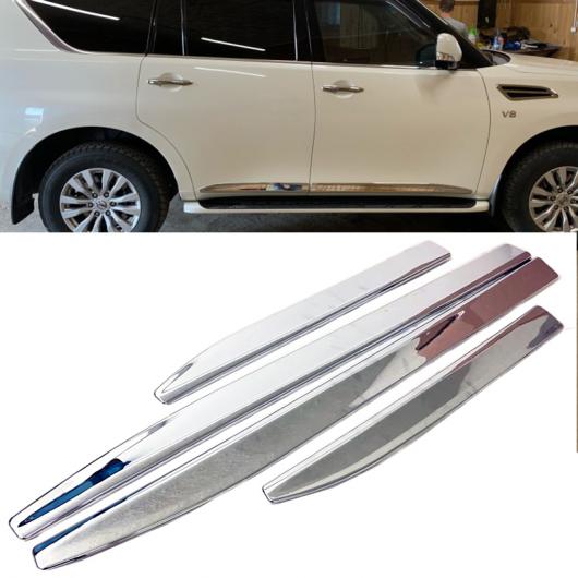 適用: 日産 パトロール Y62 アルマダ 2010-2016 2017 2018 アクセサリー クローム ドア サイド モールディング トリム ストリップ 日産 パトロール パーツ 4ピース AL-KK-4166 AL Exterior parts for cars