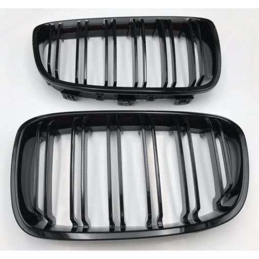 AL 1 ペア 光沢ブラック フロント グリル ダブル ライン グリル 適用: BMW F20 F21 1シリーズ 2011-2014 リペア パーツ グリル 1 ペア AL-KK-4405 Exterior parts for cars
