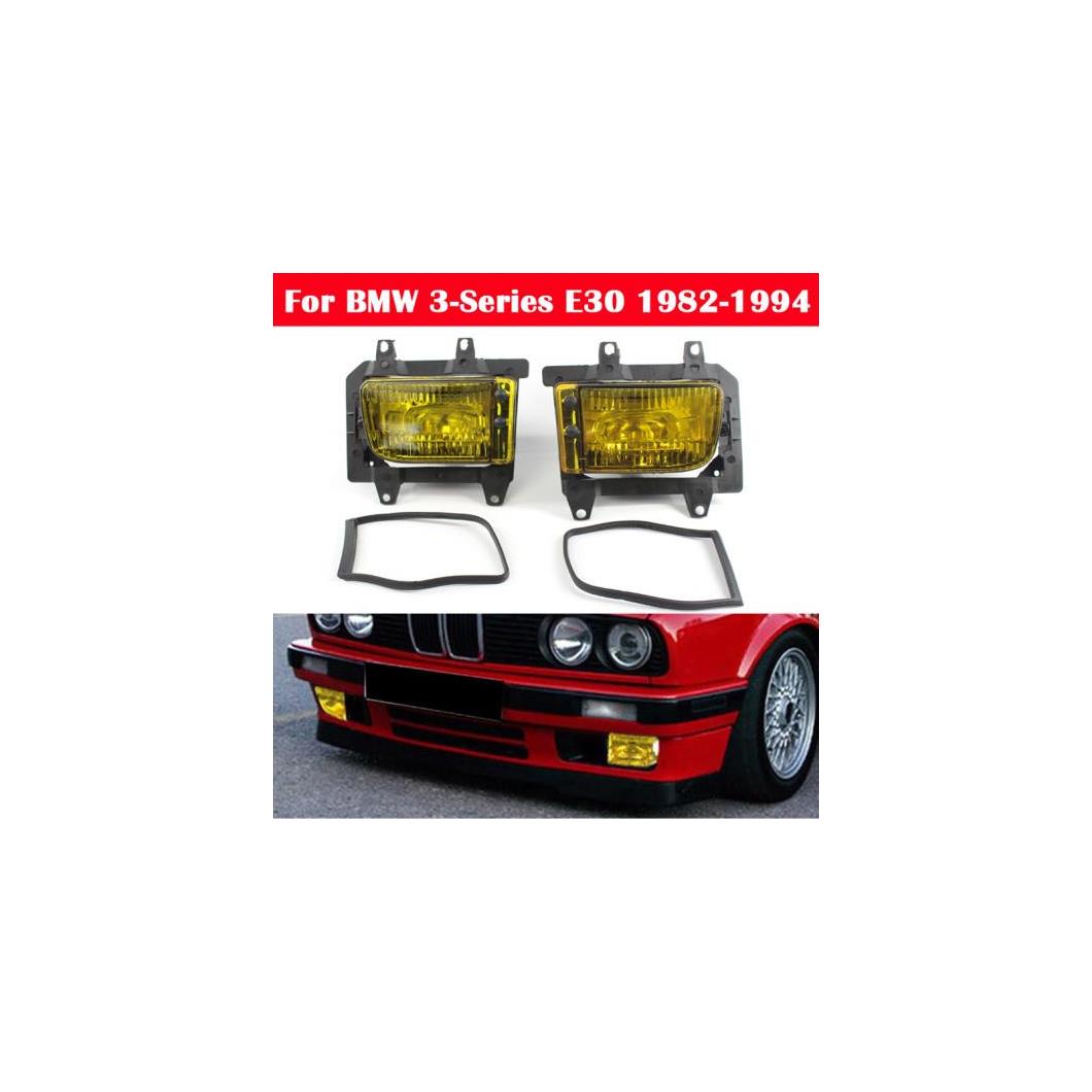 2ピース フロント バンパー イエロー フォグライト ランプ ヘッドライト セット W/ラバー カバー 適用: BMW E30 318 320 325 318i 325i 3 -シリーズ 1982-1994 AL-KK-4501 AL Car parts｜オートパーツエージェンシー2号店