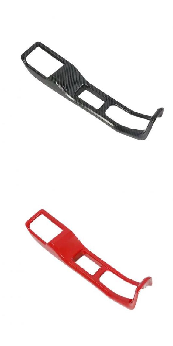 4WD ギア シフト 装飾 カバー パネル 適用: ジープ/JEEP ラングラー JL グラディエーター JT 2018 2019 2020 2021 インテリア アクセサリー カーボンファイバー A・レッド A AL-KK-6725 AL Car decorative parts