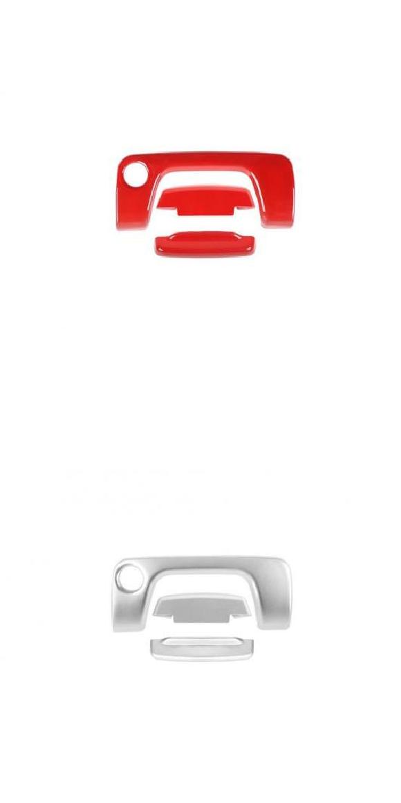 アームレスト ボックス スイッチ トリム 装飾 ステッカー 適用: ジープ/JEEP ラングラー JL 2018 2019 グラディエーター JT 2020 2021 インテリア レッド A・シルバー A AL-KK-6953 AL Car decorative parts