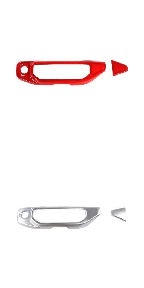 エアコン パネル カバー 適用: ジープ/JEEP ラングラー JL 2018 2019 インテリア アクセサリー ABS レッド シルバー カーボンファイバー レッド・シルバー AL-KK-7007 AL Car decorative parts