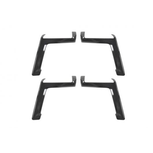 ドア インナー ハンドル 装飾 ステッカー 適用: トヨタ 4 ランナー 2010-2020 インテリア アクセサリー スタイリング ABS レッド カーボンファイバー カーボン調 AL-KK-7173 AL Car decorative parts