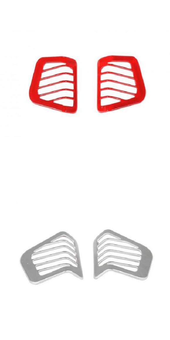 ダッシュボード サイド 通気口 装飾 トリム 適用: ジープ/JEEP ラングラー JL 2018 2019 2020 2021 グラディエーター JT インテリア アクセサリー レッド・シルバー AL-KK-7146 AL Car decorative parts｜オートパーツエージェンシー2号店
