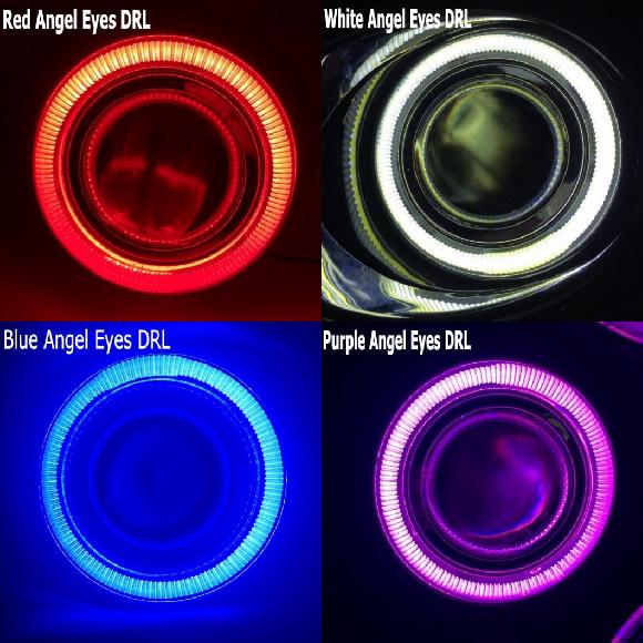 適用: 日産 ヴァーサ サニー N17 3in1 LED エンジェルアイ DRL キセノンバルブキット レッド エンジェルアイ～アイスブルー エンジェルアイ シルバー フォグ カバー AL-KK-7856 AL Light lamp for car