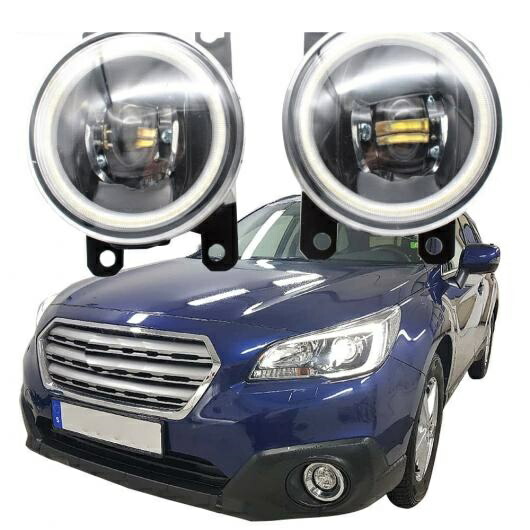 LED フォグライト 適用: スバル アウトバック BS 2015 2016 2017 2018 2019 LED エンジェルアイ DRL カットラインレンズ ホワイト エンジェルアイ AL-KK-7929 AL Car light