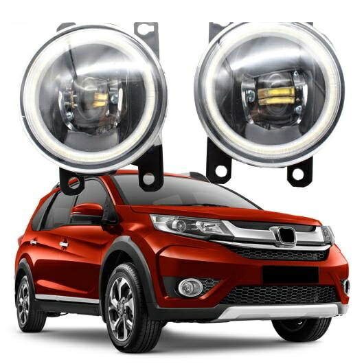LED エンジェルアイ DRL 適用: ホンダ BR-V BRV BR V 2016 2017 2018 2019 フォグライト カットラインレンズ ホワイト エンジェルアイ AL-KK-7977 AL Car light