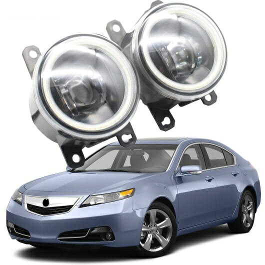 LED エンジェルアイ DRL 適用: アキュラ/ACURA TL UA8 UA9 フェイスリフト 2012 2013 2014 フォグライト カットラインレンズ ホワイト エンジェルアイ AL-KK-7995 AL Car light