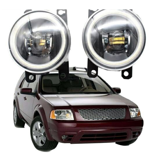 LED フォグライト カットラインレンズ 適用: フォード/FORD フリースタイル 2005-2007 トーラス X 2007-2009 エンジェルアイ DRL ホワイト エンジェルアイ AL-KK-8010 AL Car light