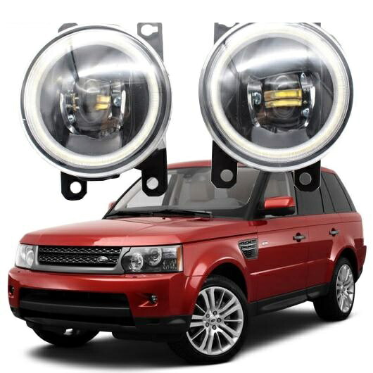 LED フォグライト カットラインレンズ 適用: ランド ローバー/ROVER レンジ ローバー/ROVER スポーツ L320 2010-2012 2013 LED エンジェルアイ DRL フロント ホワイト エンジェルアイ AL-KK-8046 AL Car light