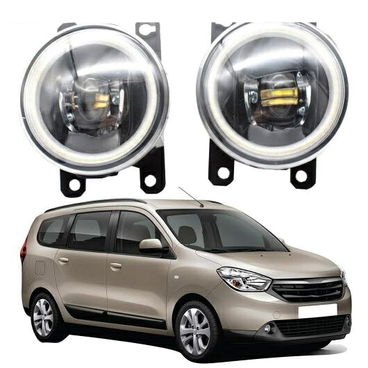 LED フォグライト カットラインレンズ 適用: ダチア/ルノー/RENAULT LODGY/LODGY ステップウェイ 2012-2019 LED エンジェルアイ DRL フロント ホワイト エンジェルアイ AL-KK-8049 AL Car light