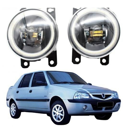 LED フォグライト カットラインレンズ 適用: ダチア SOLENZA B41 2003 2004 2005 LED エンジェルアイ DRL フロント ホワイト エンジェルアイ AL-KK-8052 AL Car light