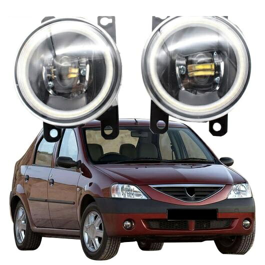 LED フォグライト カットラインレンズ 適用: ダチア ルノー/RENAULT ローガン 初代2005 2006 2007 2008 LED エンジェルアイ DRL フロント ホワイト エンジェルアイ AL-KK-8053 AL Car light｜オートパーツエージェンシー2号店
