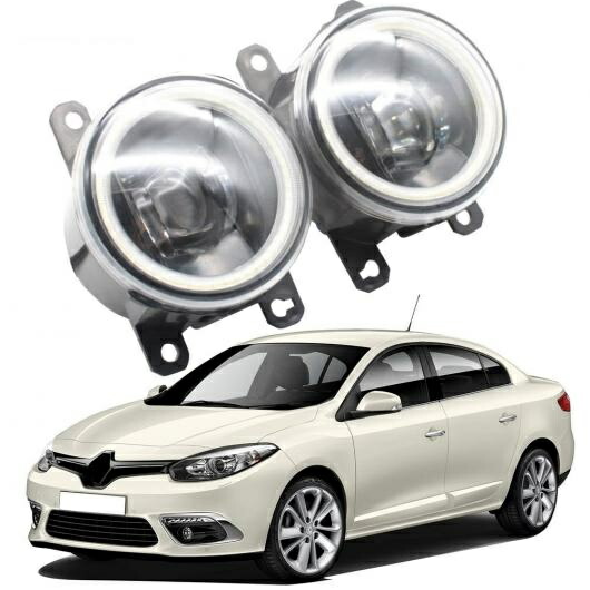 LED フォグライト カットラインレンズ 適用: ルノー/RENAULT フルエンス L3 2010-2012 2013 2014 2015 2016 LED エンジェルアイ DRL フロント ホワイト エンジェルアイ AL-KK-8062 AL Car light