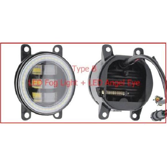 2ピース LED エンジェルアイ DRL 適用: 三菱 L 200 トライトン 2016 2017 2018 ラム 1200 LED LED フォグ LED DRL・LEDフォグライトのみ エンジェルアイなし AL-KK-8173 AL Car light