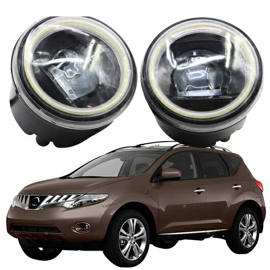 LED フォグライト カットラインレンズ 適用: 日産 ムラーノ Z51 2008 2009 2010 2011 2012 13 2014 LED エンジェルアイ ホワイト エンジェルアイ DRL ホワイト LED フォグライト AL-KK-8196 AL Car light