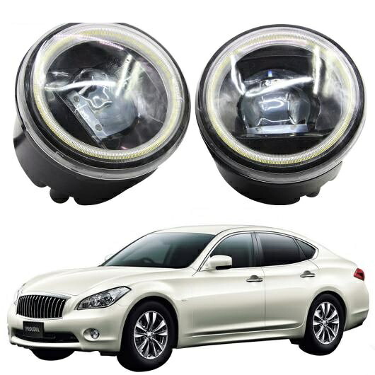 LED フォグライト カットラインレンズ 適用: 三菱 プラウディア BY51 2012 2013 2014 2015-2017 LED エンジェルアイ ホワイト エンジェルアイ DRL ホワイト LED フォグライト AL-KK-8214 AL Car light