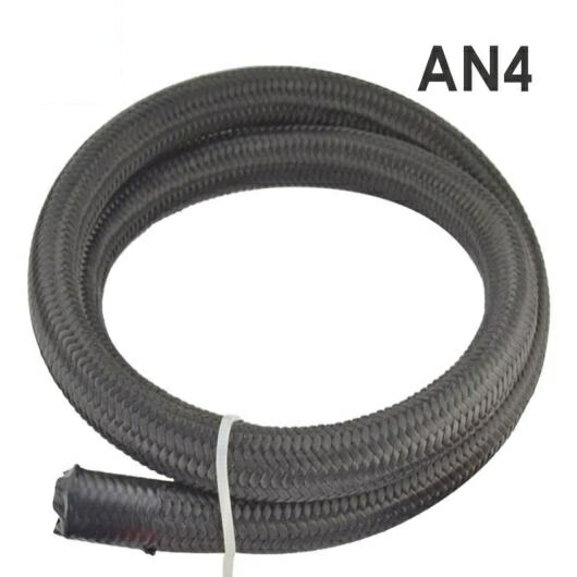 1 メーター AN 4 AN4 ナイロン ホース ライン コットン オーバー 編み込み ステンレス スチール レーシング ホース フューエル ライン オイル クーラー ホース ブラック AL-LL-0152 AL Car parts